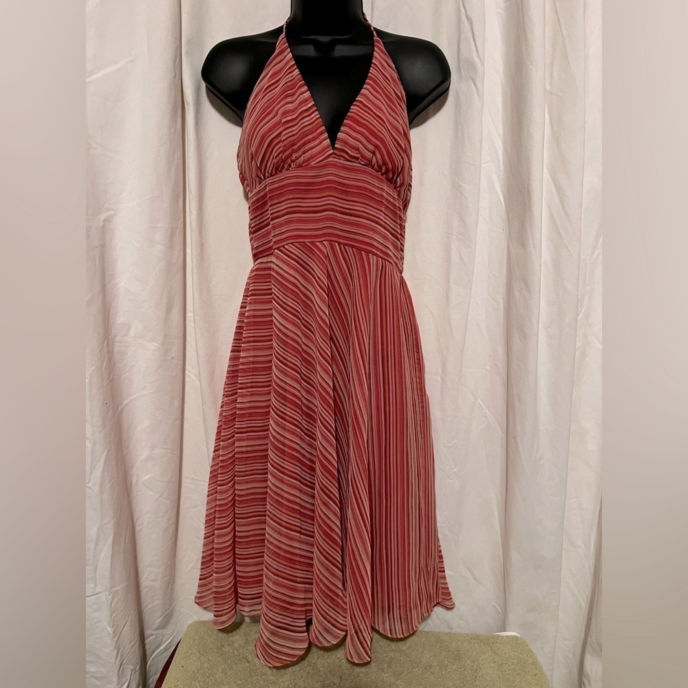 Alyn Paige New York Halter Dress Women's Sz 7/8 Sheer & Sexy Summer
